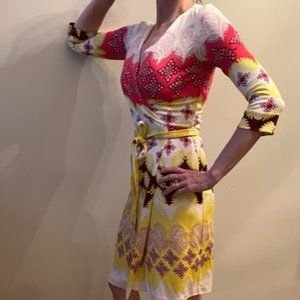 DVF silk jersey wrap dress